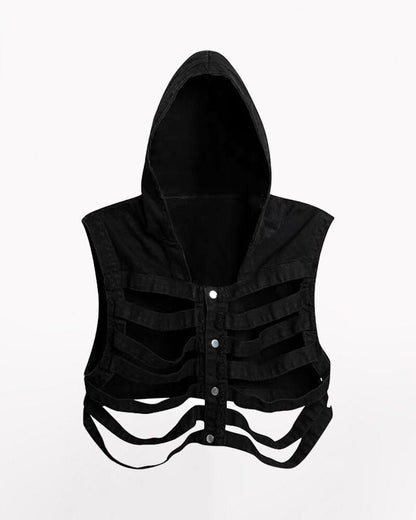 Chic Cutout Denim Vest - trendy denim vest - Trendy Cutout Denim Vest for Versatile Street Style - View 2