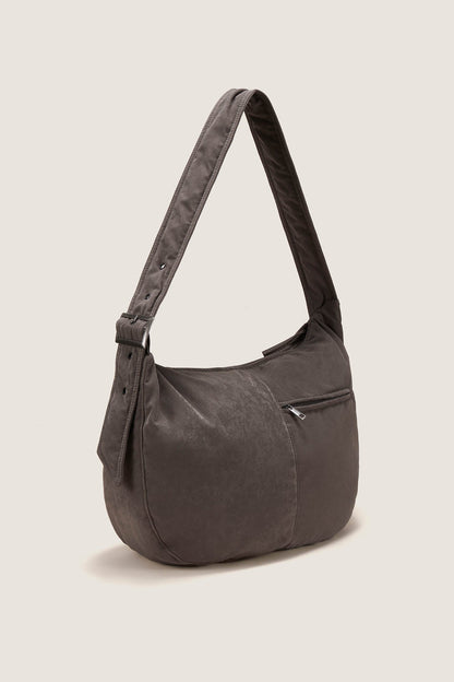 Chic Distressed Velvet Hobo Bag -  adjustable shoulder bag - Stylish Distressed Velvet Hobo Bag for Everyday Use - View 13