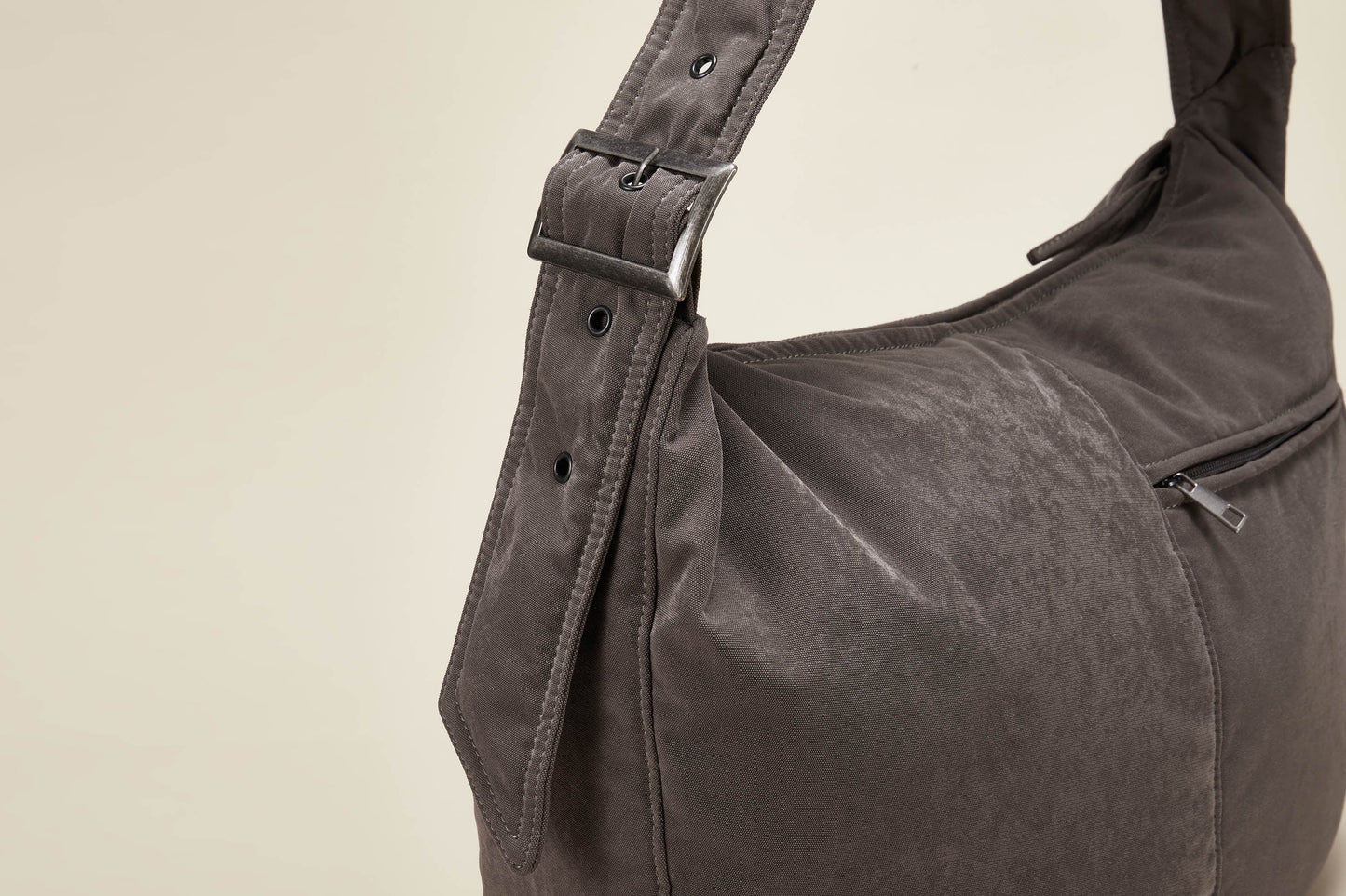 Chic Distressed Velvet Hobo Bag -  spacious hobo bag - Stylish Distressed Velvet Hobo Bag for Everyday Use - View 7