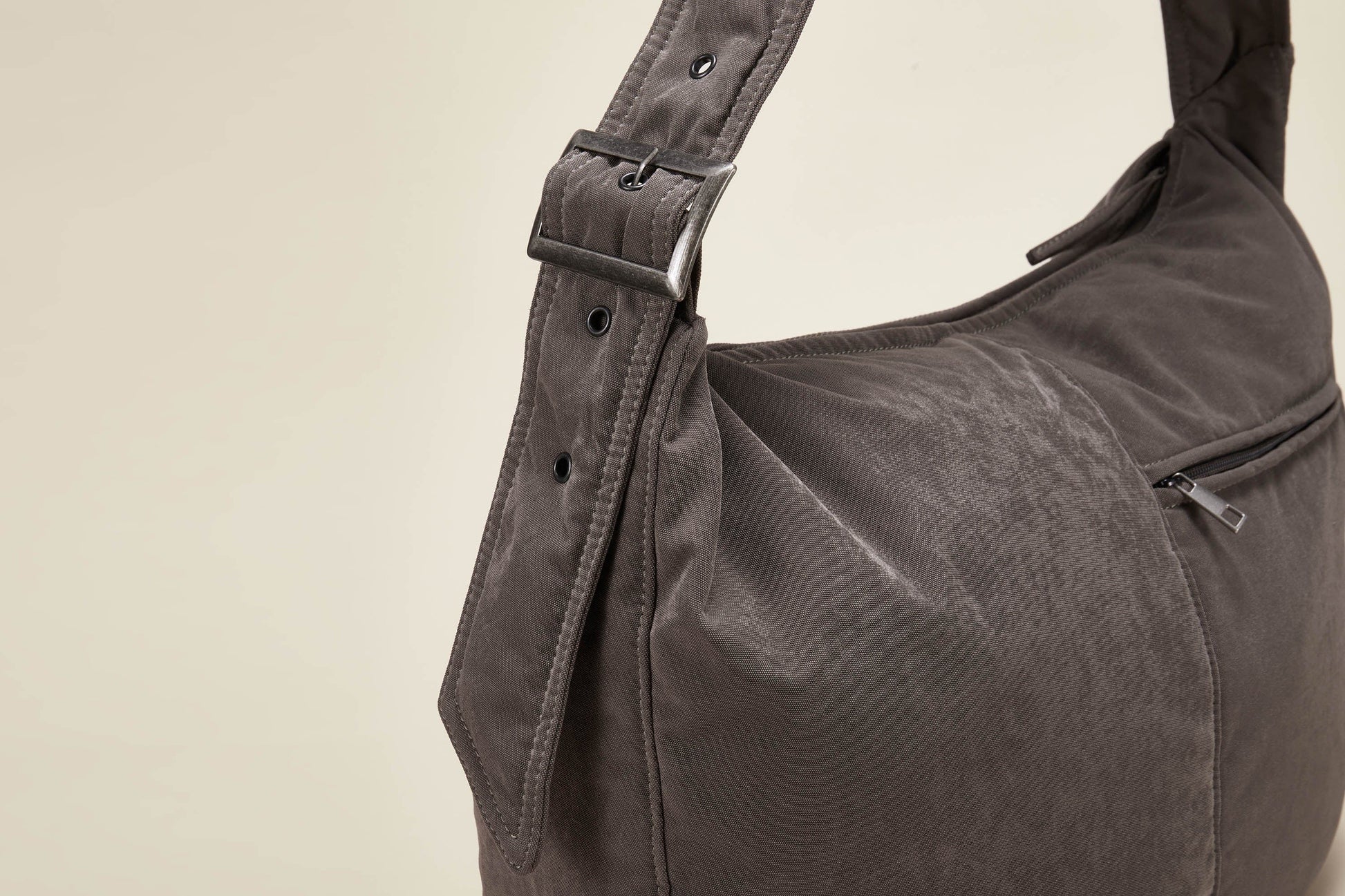 Chic Distressed Velvet Hobo Bag -  spacious hobo bag - Stylish Distressed Velvet Hobo Bag for Everyday Use - View 7