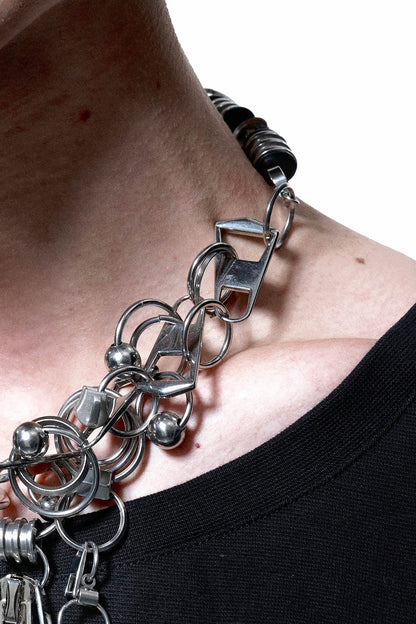 Chic Divergent Zipper Chain Necklace - unique charms necklace - Avant-Garde Zipper Chain Necklace with Unique Charms - View 8