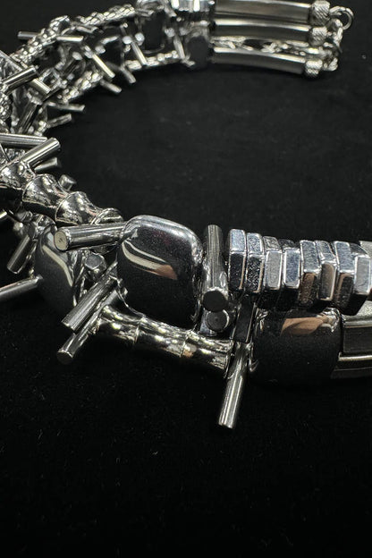 Chic Double-Strand Thorn Choker -  avant-garde jewelry - Avant-Garde Double-Strand Thorn Choker for Bold Style - View 11