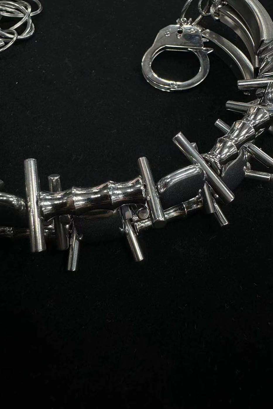 Chic Double-Strand Thorn Choker -  double-strand choker - Avant-Garde Double-Strand Thorn Choker for Bold Style - View 12