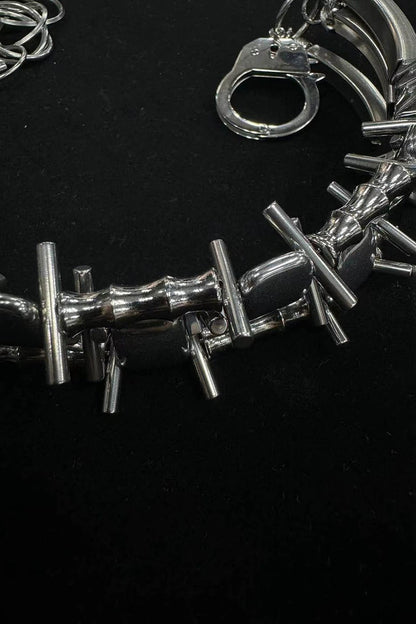 Chic Double-Strand Thorn Choker -  double-strand choker - Avant-Garde Double-Strand Thorn Choker for Bold Style - View 12