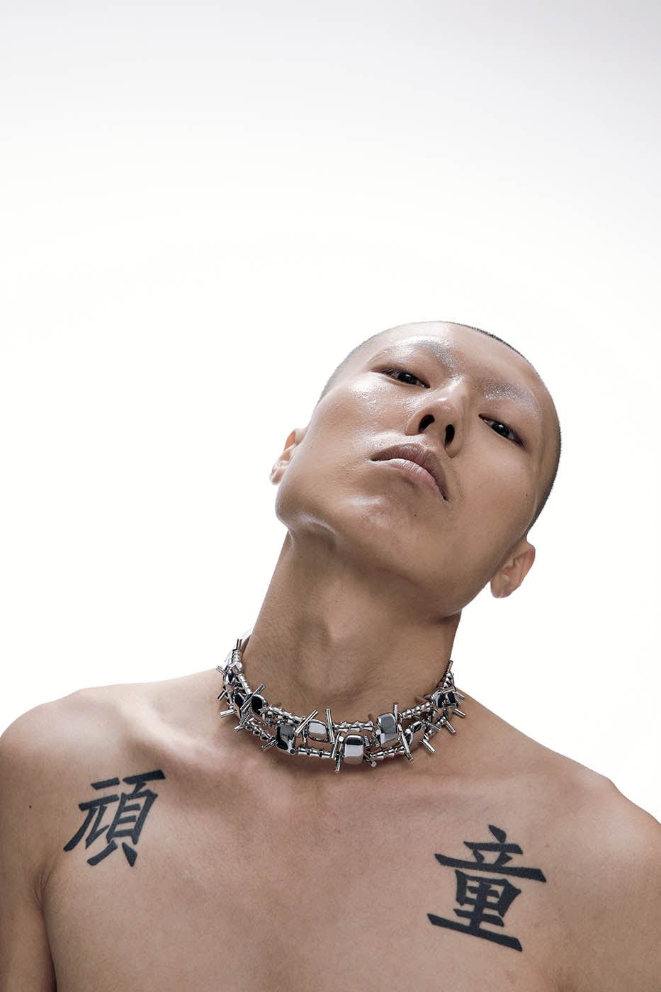 Chic Double-Strand Thorn Choker -  layering accessory - Avant-Garde Double-Strand Thorn Choker for Bold Style - View 6