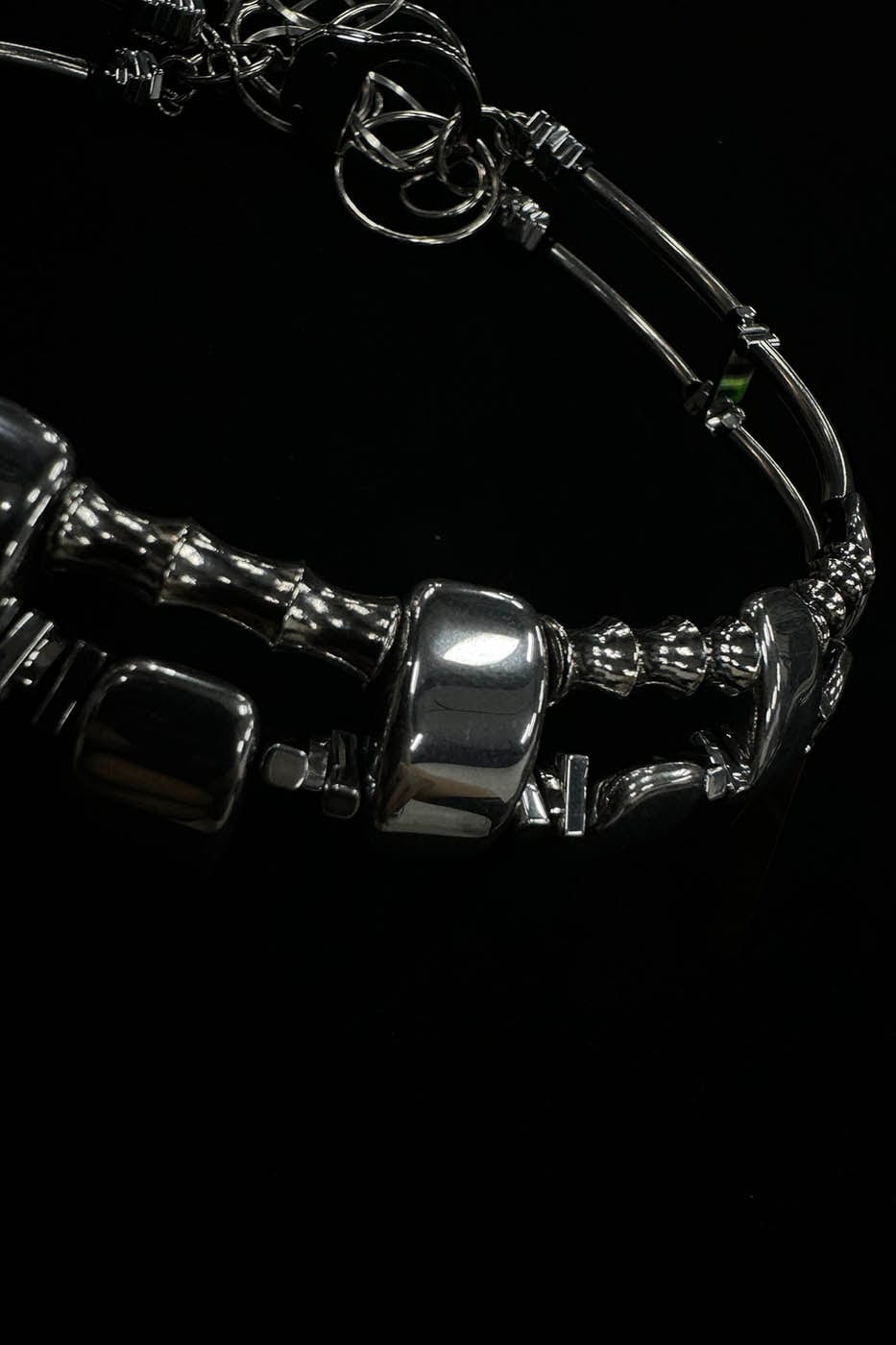 Chic Double-Strand Thorn Choker -  modern jewelry - Avant-Garde Double-Strand Thorn Choker for Bold Style - View 7