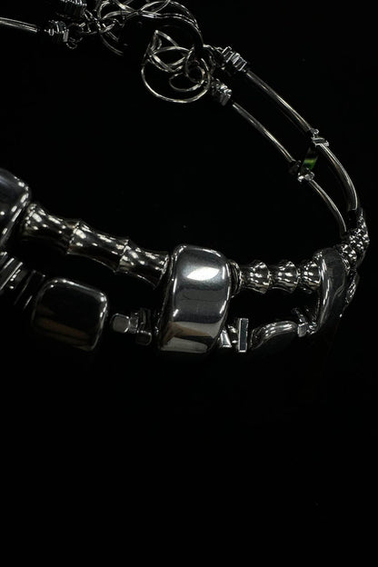 Chic Double-Strand Thorn Choker -  modern jewelry - Avant-Garde Double-Strand Thorn Choker for Bold Style - View 7