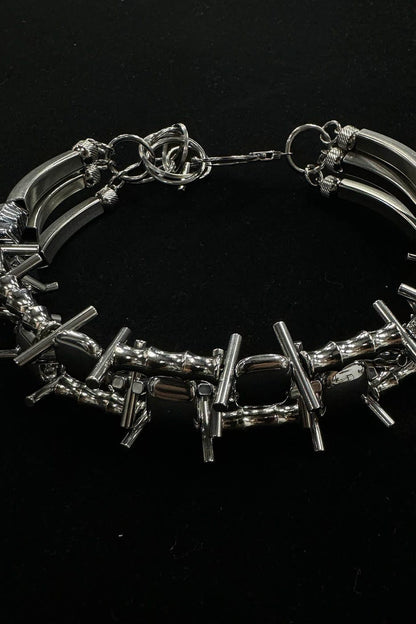 Chic Double-Strand Thorn Choker - thorn choker - Avant-Garde Double-Strand Thorn Choker for Bold Style - View 10