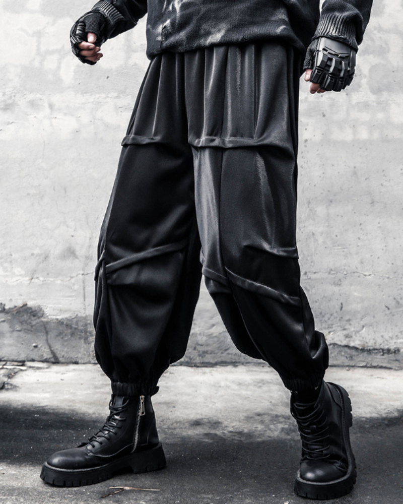 Chic Draped Tapered Cropped Pants - cropped pants - Chic Draped Tapered Cropped Pants for Effortless Style - Main view