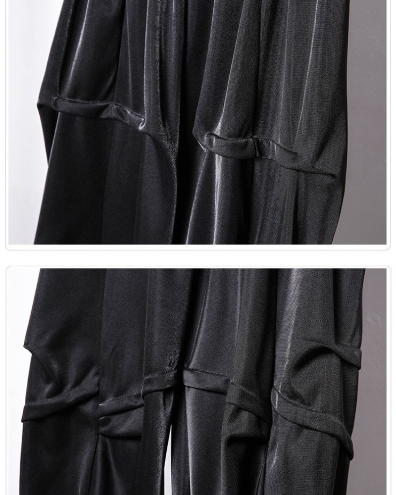Chic Draped Tapered Cropped Pants -  japanese-inspired pants - Chic Draped Tapered Cropped Pants for Effortless Style - View 7