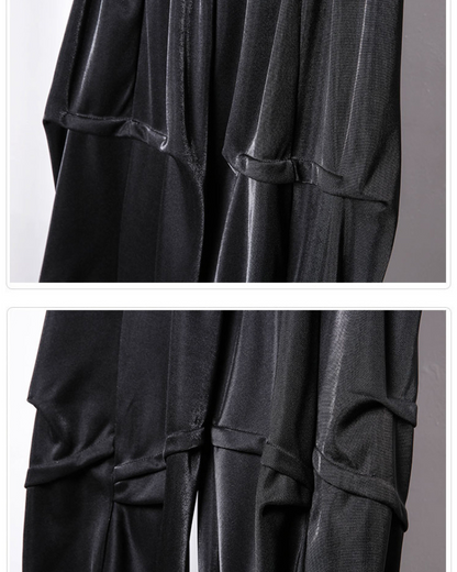 Chic Draped Tapered Cropped Pants -  japanese-inspired pants - Chic Draped Tapered Cropped Pants for Effortless Style - View 7