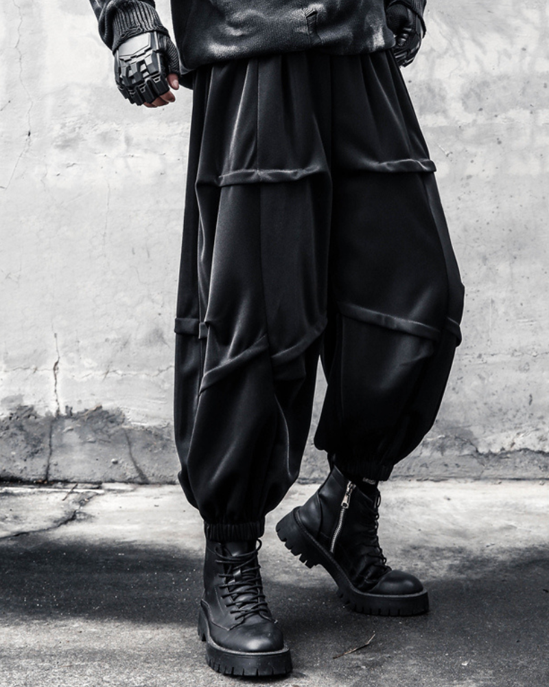 Chic Draped Tapered Cropped Pants - versatile cropped pants - Chic Draped Tapered Cropped Pants for Effortless Style - View 2