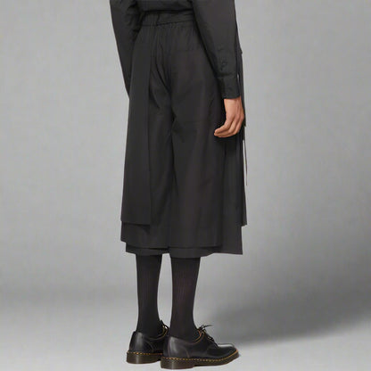 Chic Elegance Hakama Trousers -  calf-length - Chic Hakama Trousers for Comfortable Streetwear Style - View 3