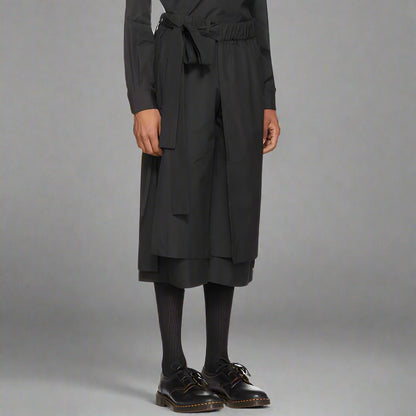Chic Elegance Hakama Trousers - high fashion hakama pants - Chic Hakama Trousers for Comfortable Streetwear Style - View 2