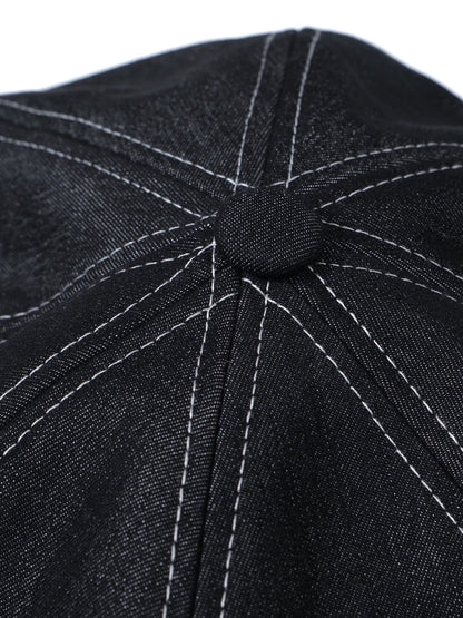 Chic Embroidered Denim Beret -  embroidered hat - Chic Embroidered Denim Beret for Unique Style - View 5
