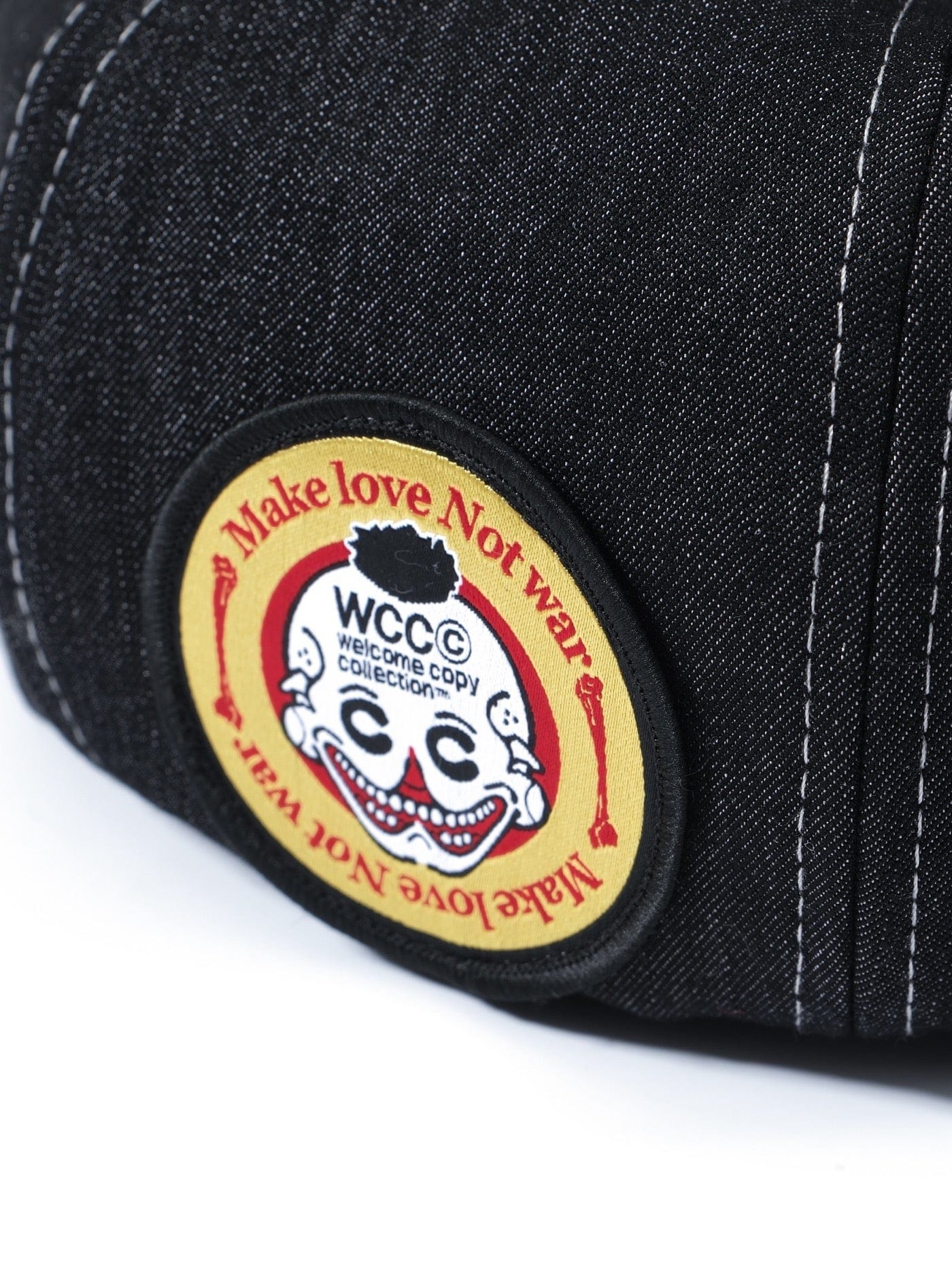 Chic Embroidered Denim Beret -  oversized beret - Chic Embroidered Denim Beret for Unique Style - View 6
