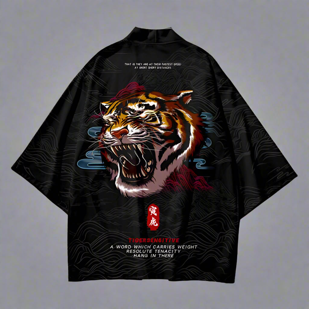 Chic Flowing Kimono Top -  3/4 sleeves - Chic Flowing Kimono Top for Everyday Style - View 3