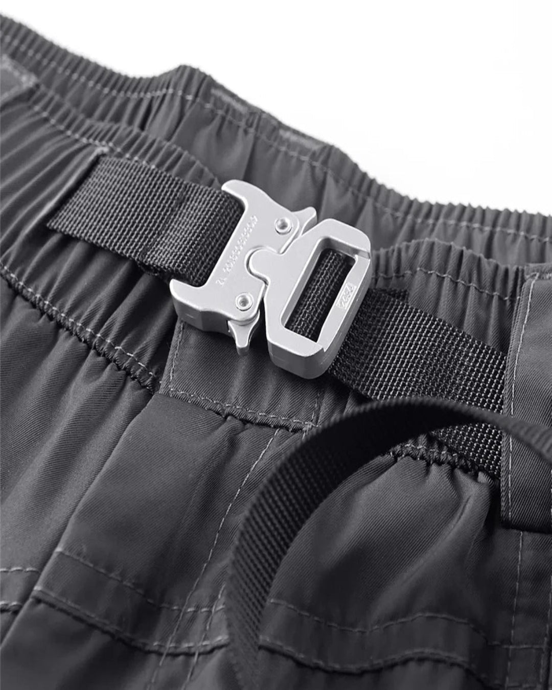 Chic Grey Shorts -  adjustable design - Versatile Tactical Grey Shorts for Urban Use - View 3