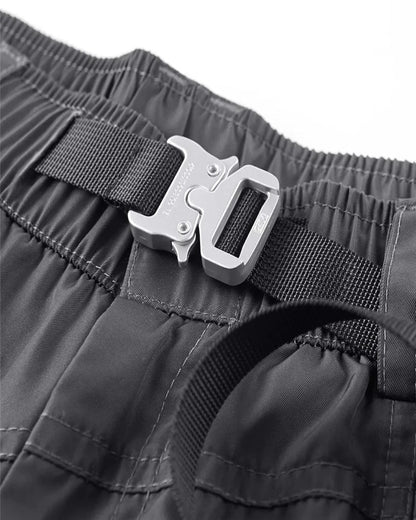 Chic Grey Shorts -  adjustable design - Versatile Tactical Grey Shorts for Urban Use - View 3