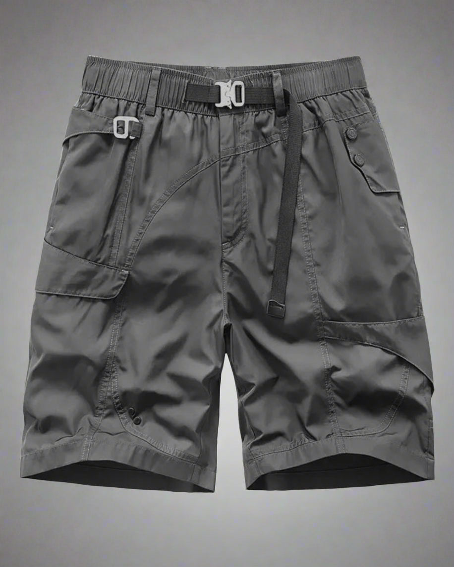 Chic Grey Shorts - flexibility and functionality - Versatile Tactical Grey Shorts for Urban Use - Main view