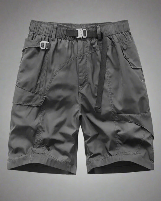 Chic Grey Shorts - flexibility and functionality - Versatile Tactical Grey Shorts for Urban Use - Main view