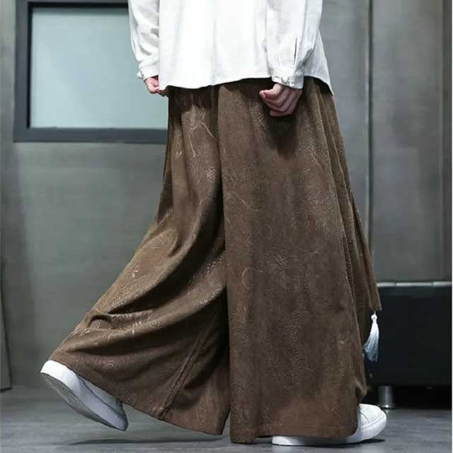 Chic Hakama-Inspired Pants -  cosplay - Stylish Hakama-Inspired Wide-Leg Pants - View 5