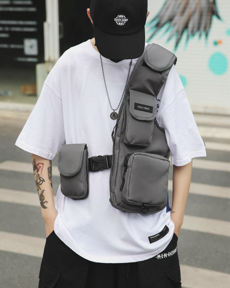 Chic Half Vest Chest Bag -  hands-free chest bag - Chic Half Vest Chest Bag for Hands-Free Urban Style - View 4