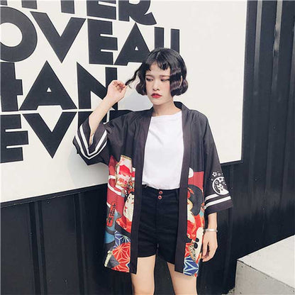 Chic Haori Jacket Design -  layering jacket - Versatile Chic Haori Jacket for Comfortable Style - View 3