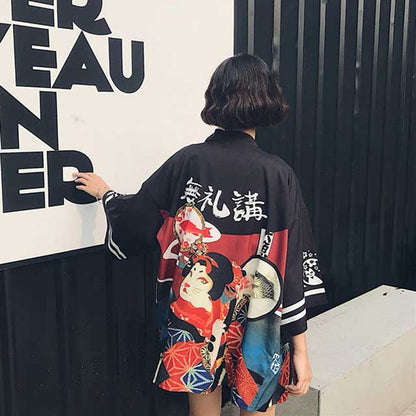 Chic Haori Jacket Design -  long 3/4 sleeves - Versatile Chic Haori Jacket for Comfortable Style - View 4