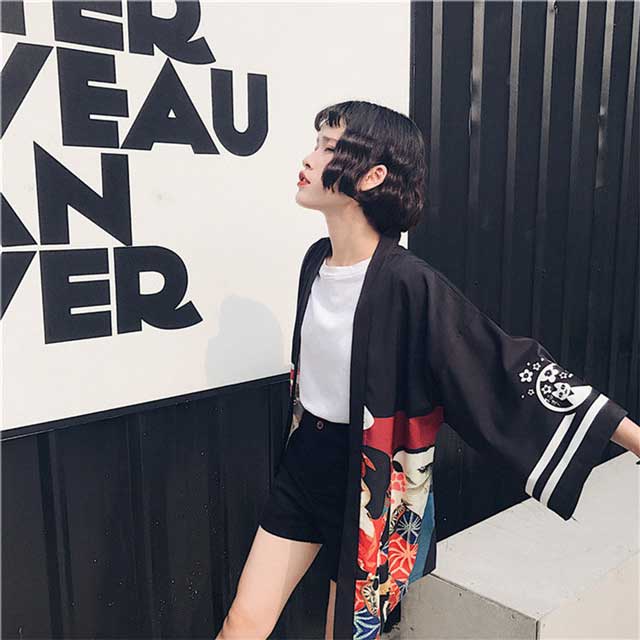 Chic Haori Jacket Design -  stylish outerwear - Versatile Chic Haori Jacket for Comfortable Style - View 6