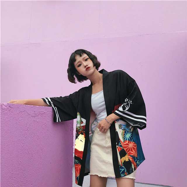 Chic Haori Jacket Design -  white haori jacket - Versatile Chic Haori Jacket for Comfortable Style - View 7