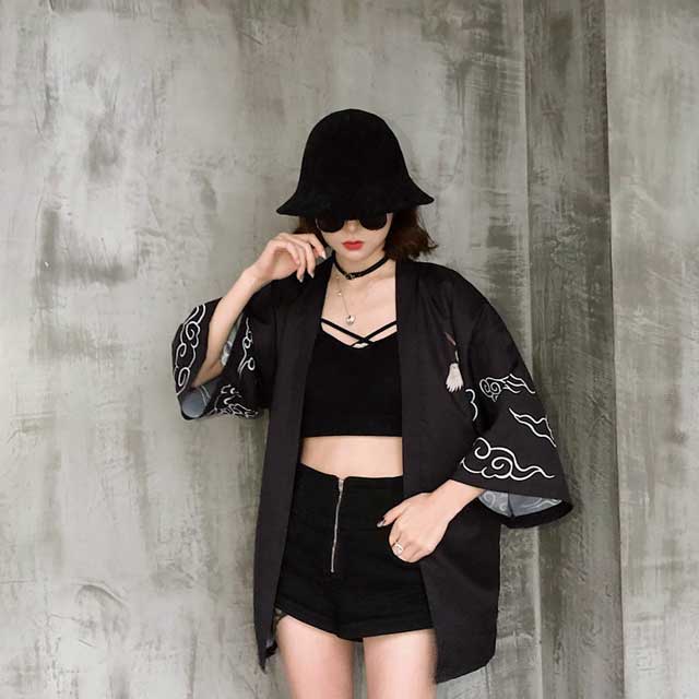 Chic Haori Style Revolution -  comfortable polyester jacket - Chic Haori Style Street Fashion Jacket - View 4