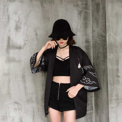 Chic Haori Style Revolution -  comfortable polyester jacket - Chic Haori Style Street Fashion Jacket - View 4