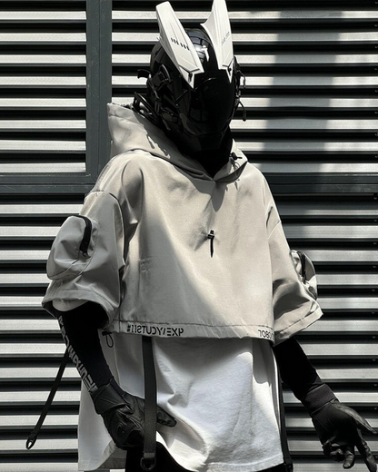 Chic Hooded  Short Cape - New Arrivals - Functional Hooded Short Cape for Urban Adventures - View 2