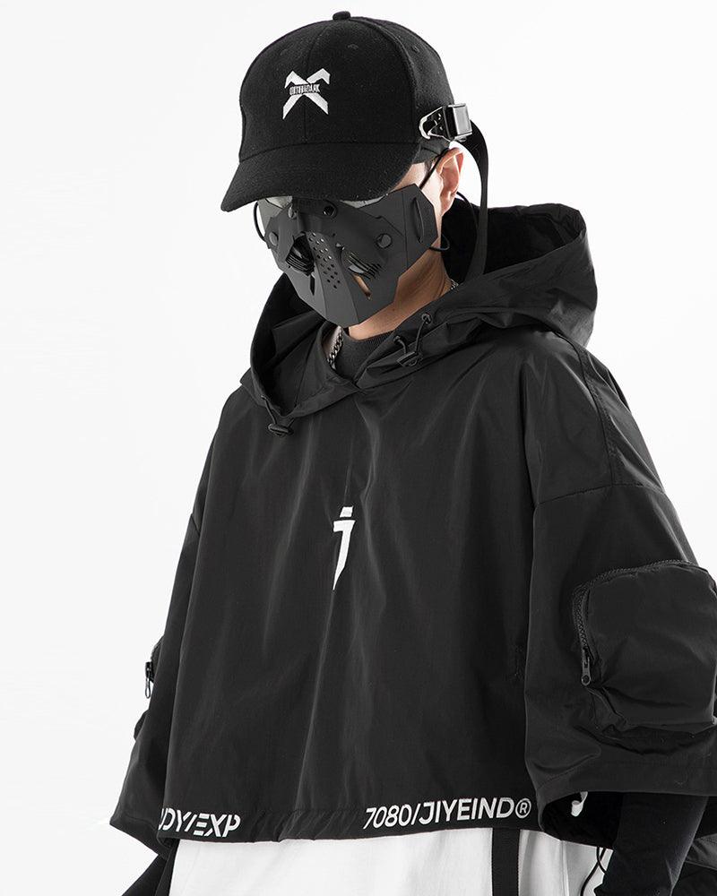 Chic Hooded  Short Cape -  outdoor apparel - Functional Hooded Short Cape for Urban Adventures - View 6
