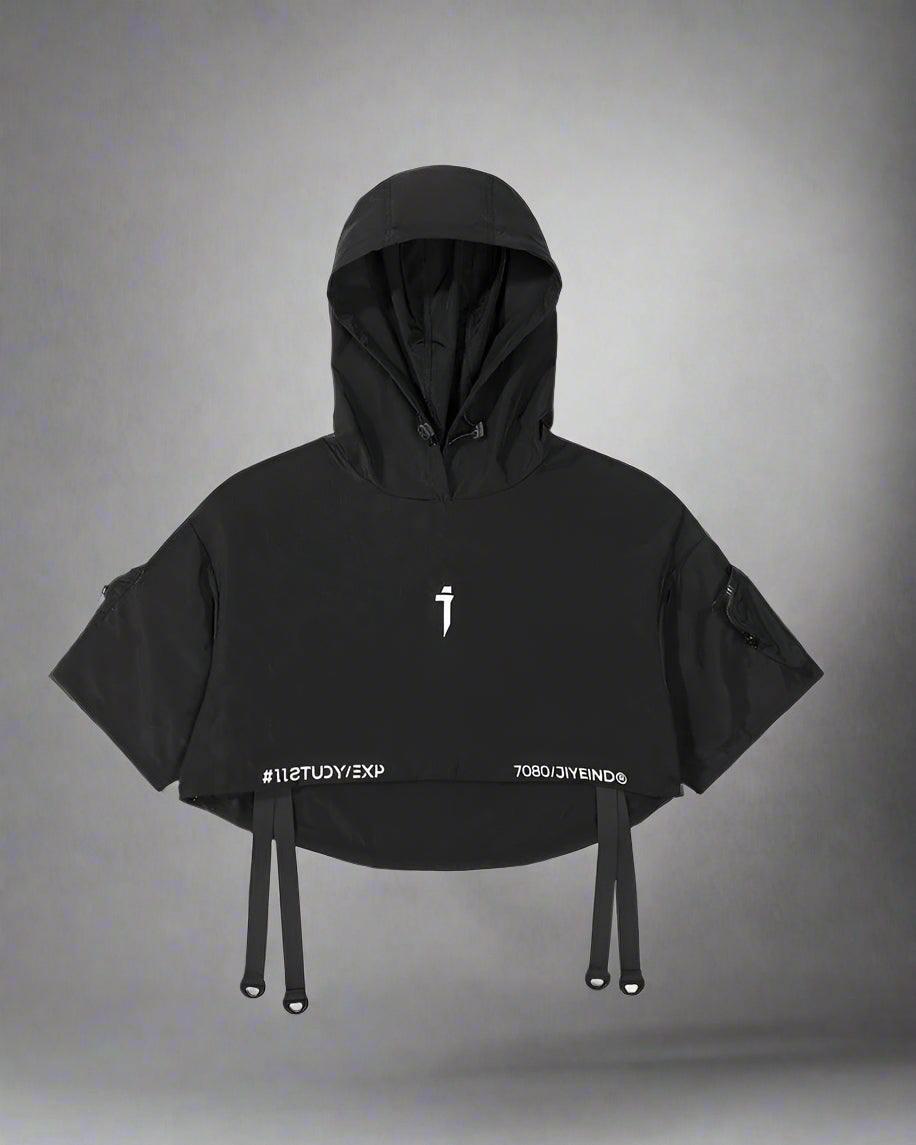 Chic Hooded  Short Cape - New Arrivals - Functional Hooded Short Cape for Urban Adventures - View 11