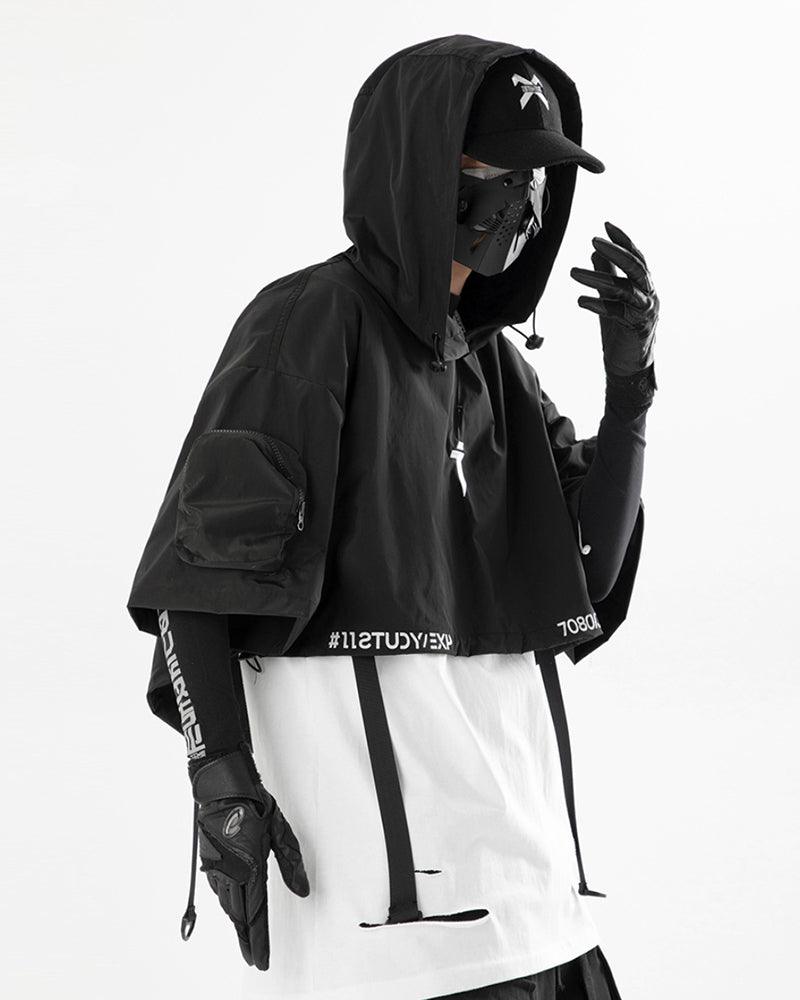 Chic Hooded  Short Cape -  lightweight outdoor cape - Functional Hooded Short Cape for Urban Adventures - View 5