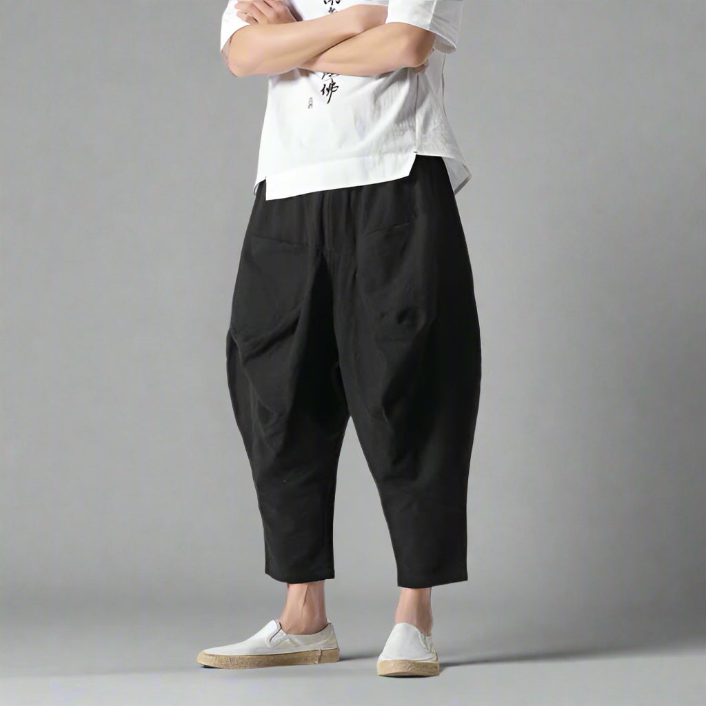 Chic Japanese Harem Trousers -  asian fit - Chic Japanese Harem Trousers for Modern Style - View 3