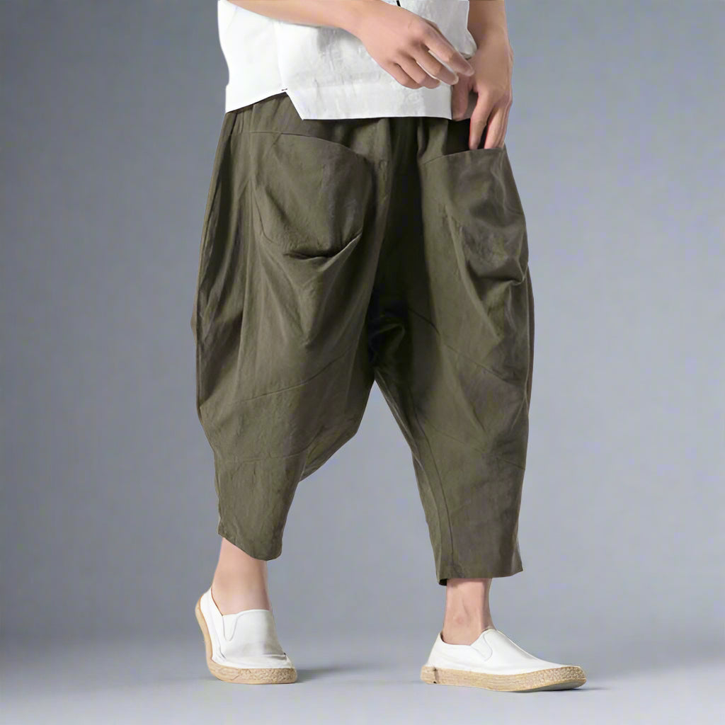 Chic Japanese Harem Trousers -  calf-length trousers - Chic Japanese Harem Trousers for Modern Style - View 5