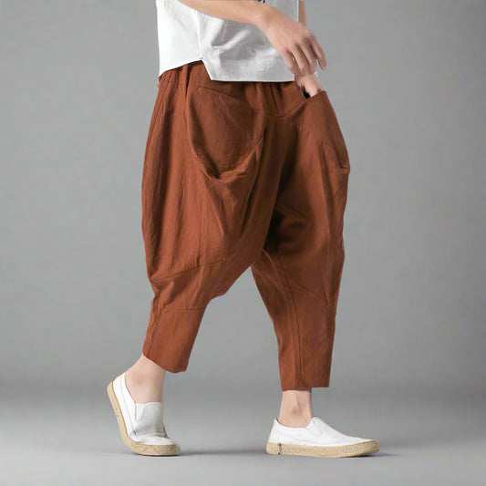 Chic Japanese Harem Trousers - contemporary streetwear - Chic Japanese Harem Trousers for Modern Style - Main view