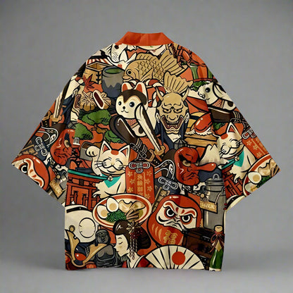 Chic Japanese Heritage Haori - haori - Cultural Kimono Cardigan for Style and Comfort - View 2