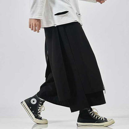 Chic Japanese Style Trousers -  polyester pants - Chic Japanese Style Hakama Trousers for Modern Streetwear - View 6