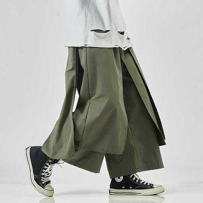 Chic Japanese Style Trousers -  streetwear pants - Chic Japanese Style Hakama Trousers for Modern Streetwear - View 7