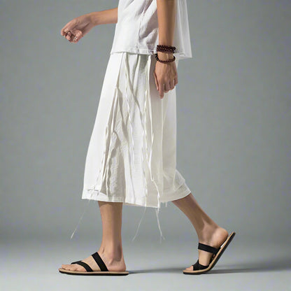 Chic Layered Japanese Shorts -  comfortable fit - Stylish Layered Japanese Shorts for Comfort - View 4
