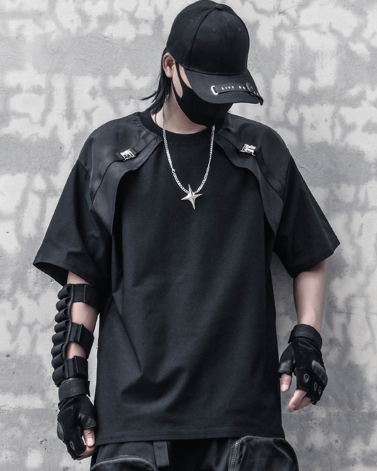 Chic Layered Look T-Shirt - layered t-shirt - Layered Look T-Shirt for Effortless Street Style - Main view