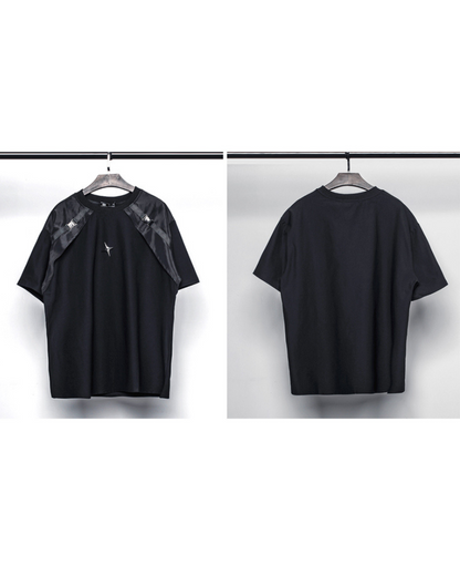 Chic Layered Look T-Shirt -  techwear t-shirt - Layered Look T-Shirt for Effortless Street Style - View 7