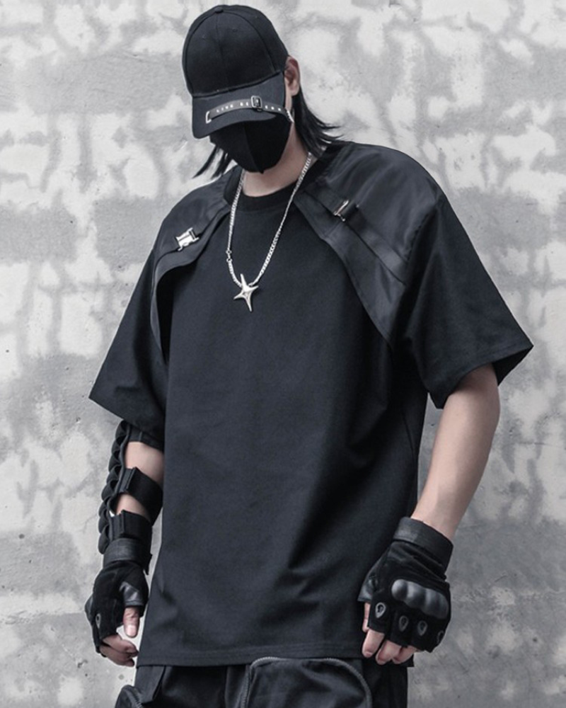 Chic Layered Look T-Shirt - two-piece t-shirt - Layered Look T-Shirt for Effortless Street Style - View 2