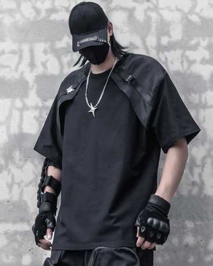 Chic Layered Look T-Shirt - two-piece t-shirt - Layered Look T-Shirt for Effortless Street Style - View 2