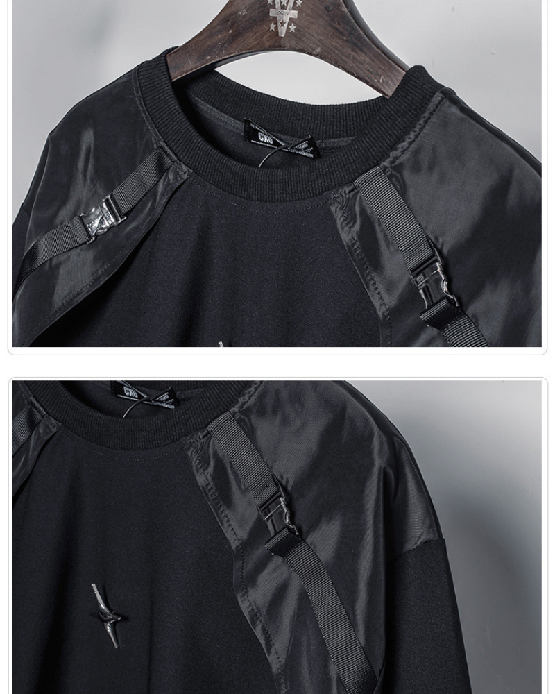 Chic Layered Look T-Shirt -  versatile design - Layered Look T-Shirt for Effortless Street Style - View 8