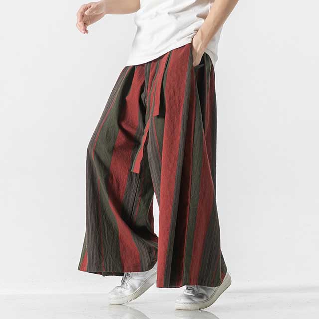 Chic Linen Wide-Leg Pants - BEST SELLERS - Stylish Wide-Leg Hakama Pants for Everyday Wear - Main view